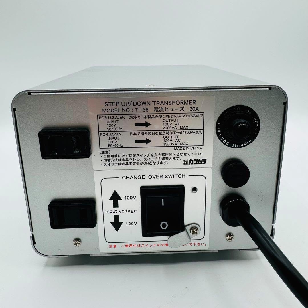 【美品】カシムラ TI-36 変圧器 100V⇄130V 大容量 2000VA カシムラ変圧器TI－36 100V?130V 大容量 2000VA